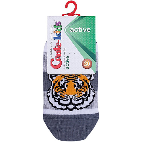 Укороченные носки Conte-kids Active - серый от Conte-kids