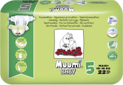 Подгузники Muumi Maxi Plus 10-16 кг, 22 штуки