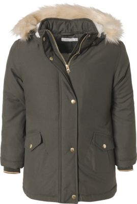 Winterparka NKFMOA khaki Gr. 146 Mdchen Kinder