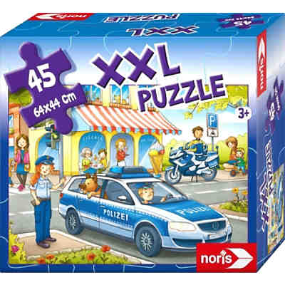 XXL Puzzle, 45 Teile, 64x44 cm, Auf Streife mit der Polizei