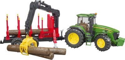 Traktor Holz Holzauto Auto Fahrzeug Trecker Spielzeugauto Bauernhof Jon Deere 