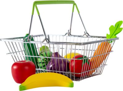 myToys Einkaufskorb mit Obst und Gemüse, 10 tlg.
