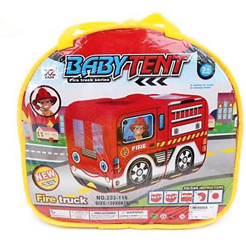 Игровая палатка Наша Игрушка "Пожарная машина", 128*68*85 см