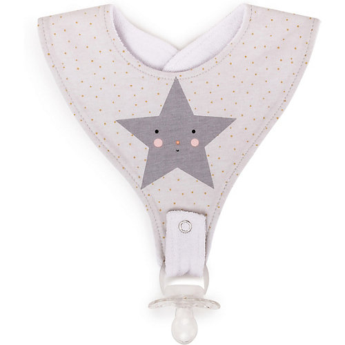 Нагрудный фартук Happy Baby Star, с креплением для пустышки от Happy Baby