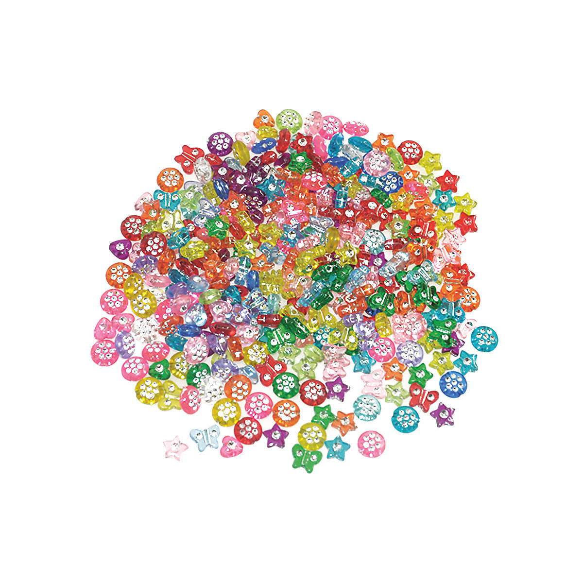 Playbox Kunststoffperlen-Mix Diamanten 7-10 mm 750 Stück