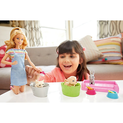 Игровой набор Barbie Кукла и домашние питомцы от Mattel