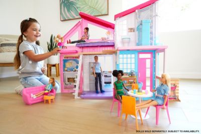 Barbie Malibu Haus Mega Construx Puppenhaus inkl Puppen Zubehör NEU & OVP 