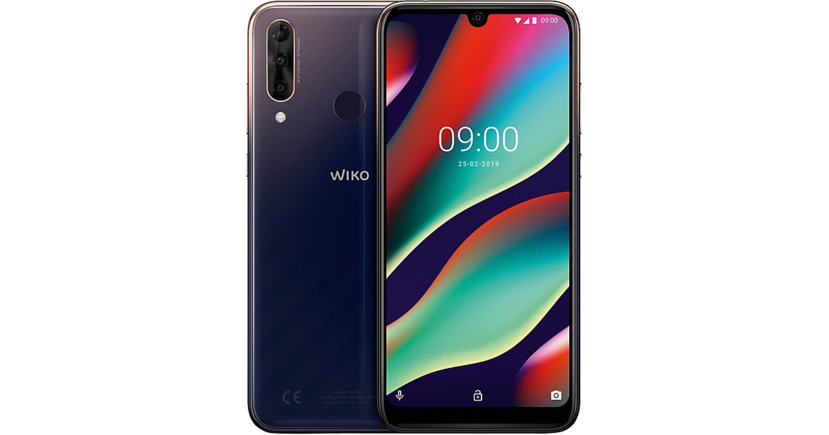 Wiko View 3 Pro 128 + 6 GB Triple Cam, anthracite anthrazit