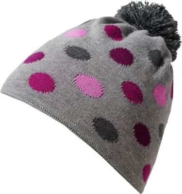 Bommelm�tze grau/lila Gr. 51 M�dchen Kleinkinder