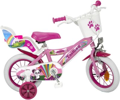 Kinder Fahrrad für Mädchen/Jugend 12-16 Zoll SJOEF Dolly Kinderfahrrad 12 Zoll inklusive Stützräder Rosa Ab 2-6 Jahren 