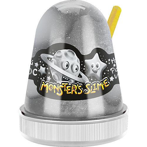 Слайм Monster Slime Серебряный Космос, 130 гр от KiKi