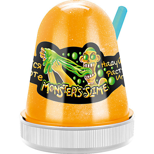 Светящийся слайм Monster Slime желтый, 130 гр от KiKi