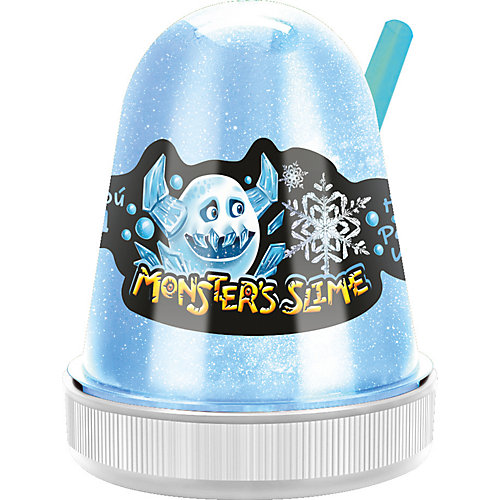 Слайм Monster Slime Цветной Лед, голубой, 130 гр от KiKi