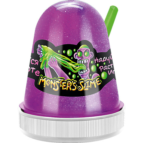 Светящийся слайм Monster Slime сиреневый, 130 гр от KiKi