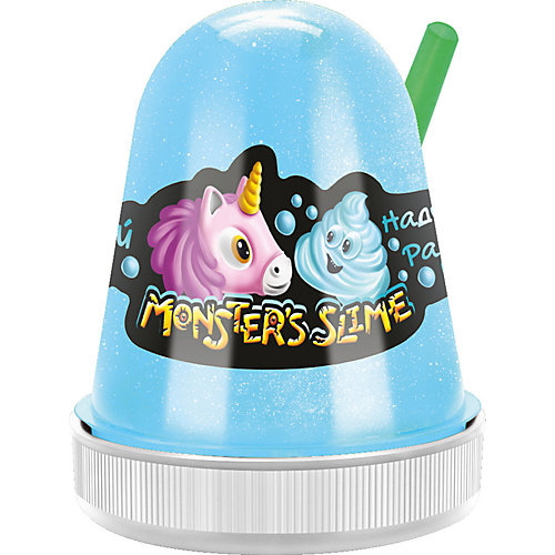 Слайм Monster Slime Нежный Зефир голубой, 130 гр от KiKi