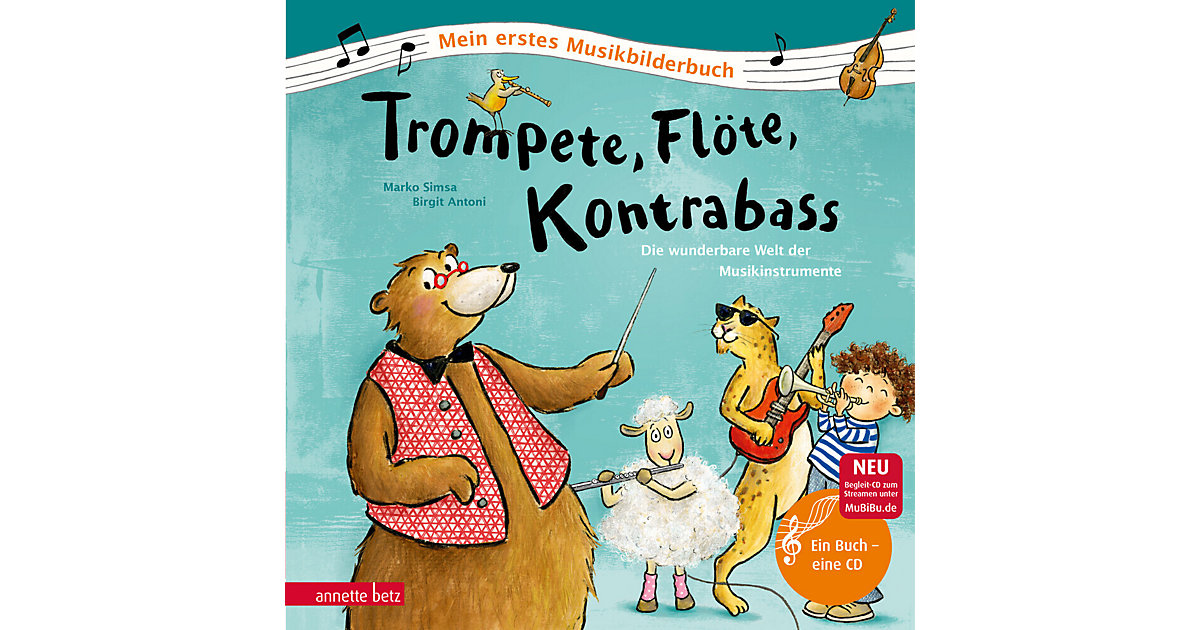 Buch - Mein erstes Musikbilderbuch: Trompete, Flöte, Kontrabass, mit 1 Audio-CD