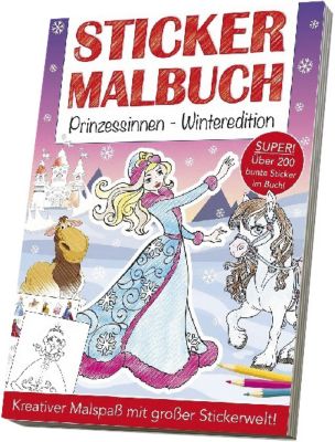 Buch - Stickermalbuch Prinzessinnen Winteredition