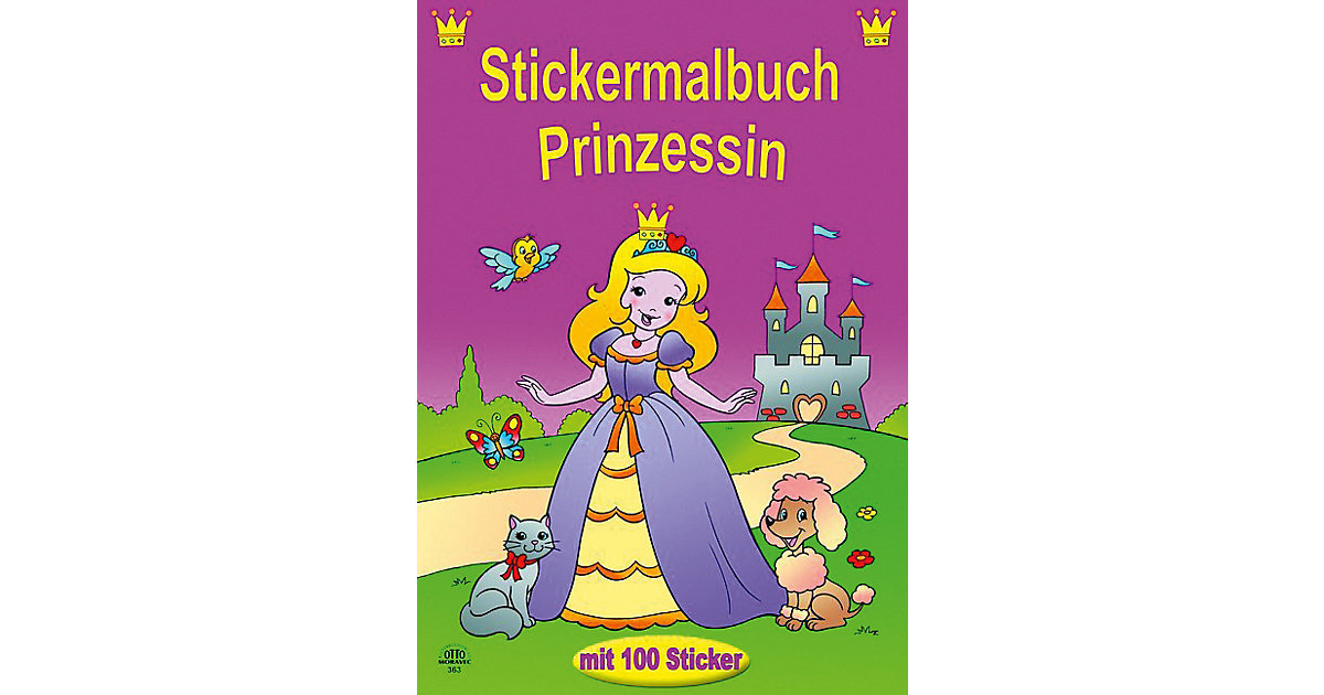 Buch - Stickermalbuch Prinzessin