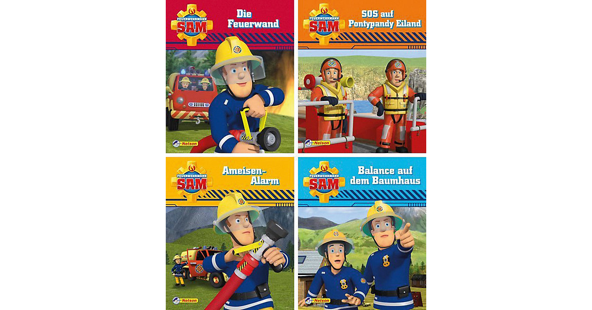 Buch - Nelson Mini-Bücher: Feuerwehrmann Sam, 4 Hefte