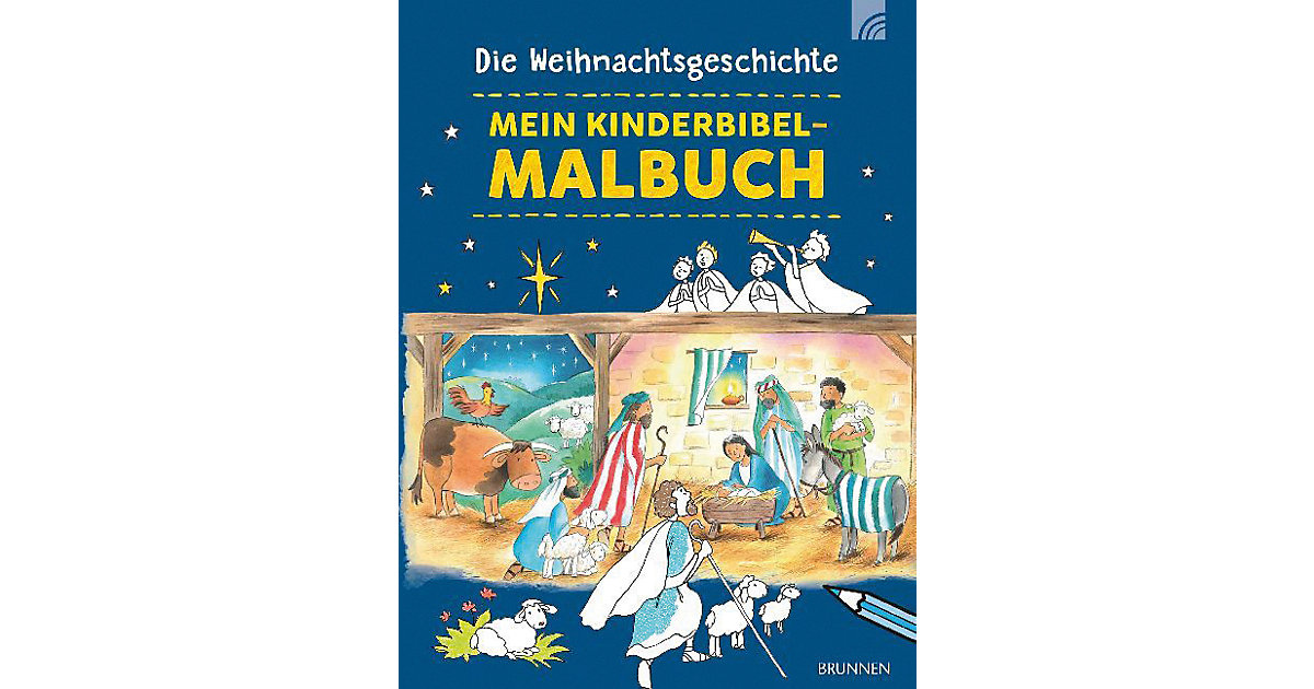 Buch - Mein Kinderbibel-Malbuch: Die Weihnachtsgeschichte