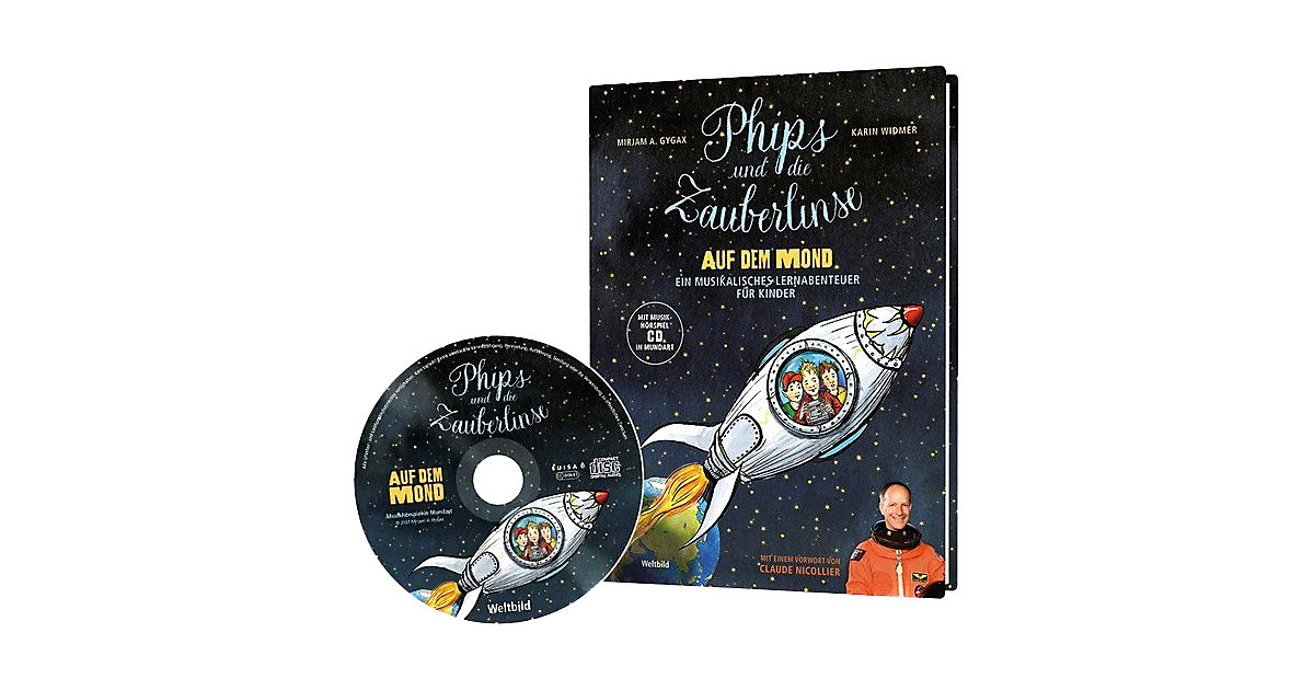 Buch - Phips und die Zauberlinse auf dem Mond, mit Audio-CD