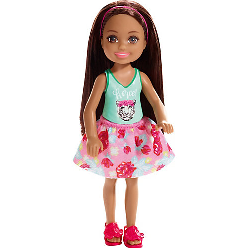 Мини-кукла Barbie Семья Челси, брюнетка в топе с тигром от Mattel