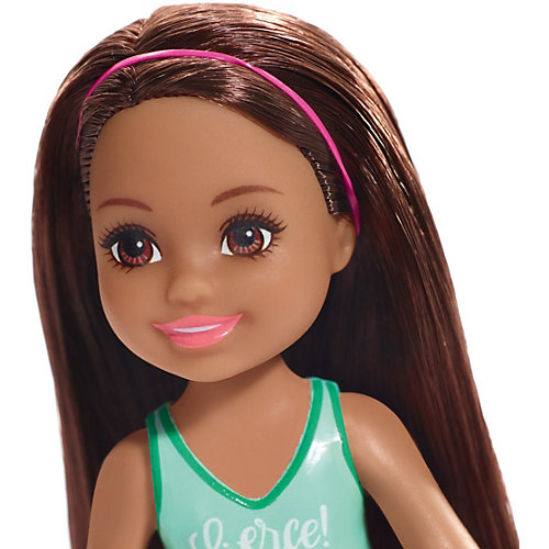 Мини-кукла Barbie Семья Челси, брюнетка в топе с тигром от Mattel