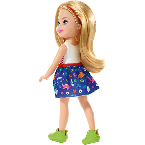 Мини-кукла Barbie Семья Челси, блондинка в топе с динозавром от Mattel