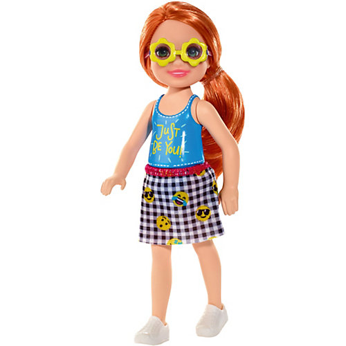 Мини-кукла Barbie Семья Челси, рыжеволосая в топе с надписью от Mattel