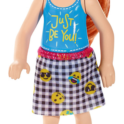 Мини-кукла Barbie Семья Челси, рыжеволосая в топе с надписью от Mattel