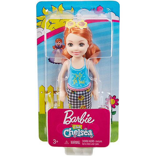 Мини-кукла Barbie Семья Челси, рыжеволосая в топе с надписью от Mattel