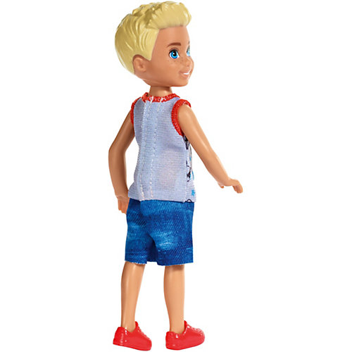 Мини-кукла Barbie Семья Челси Блондин в комбинезоне со щенками от Mattel