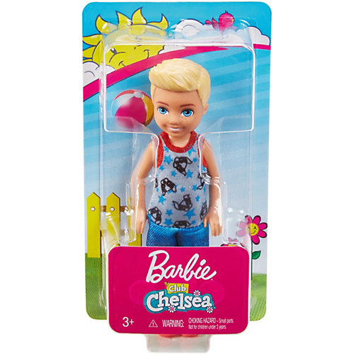 Мини-кукла Barbie Семья Челси Блондин в комбинезоне со щенками от Mattel