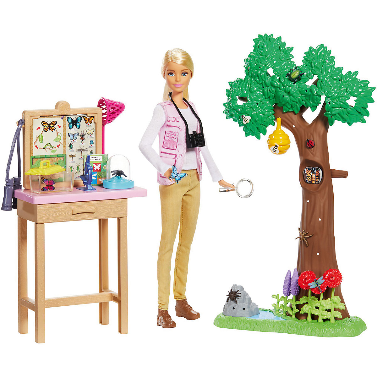 Barbie Insektenforscherin Puppe und Spielset