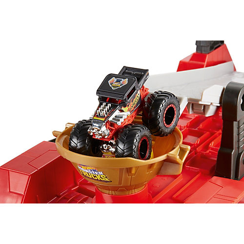Автотрек Hot Wheels Monster Trucks Передвижная трасса для гонок от Mattel