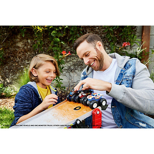 Автотрек Hot Wheels Monster Trucks Передвижная трасса для гонок от Mattel