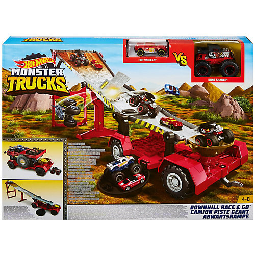 Автотрек Hot Wheels Monster Trucks Передвижная трасса для гонок от Mattel