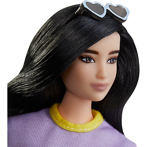 Кукла Barbie "Игра с модой" Брюнетка в платье с принтом от Mattel