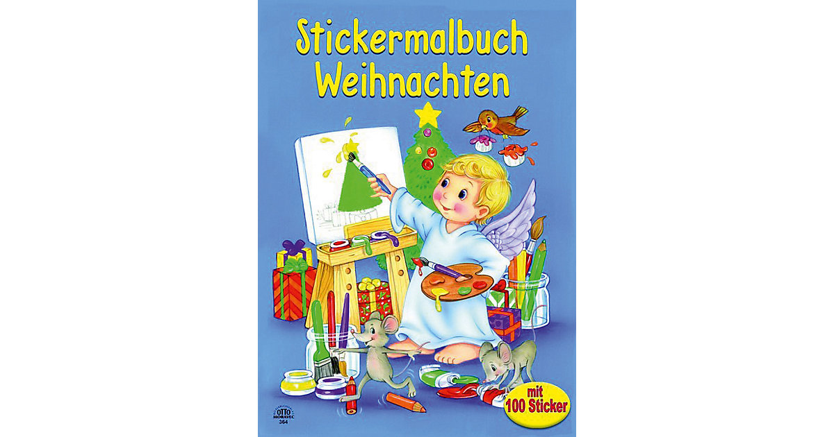 Buch - Stickermalbuch Weihnachten