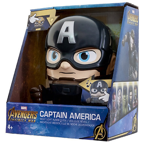 Будильник Kids Time BulbBotz Marvel «Капитан Америка» минифигура от Детское время