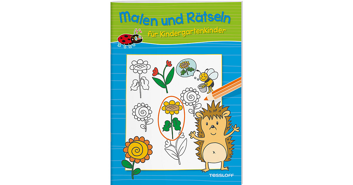 Buch - Malen und Rätseln Kindergartenkinder (Blau) Kleinkinder