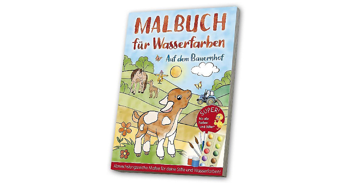 Buch - Malbuch Wasserfarben: Auf dem Bauernhof Kleinkinder