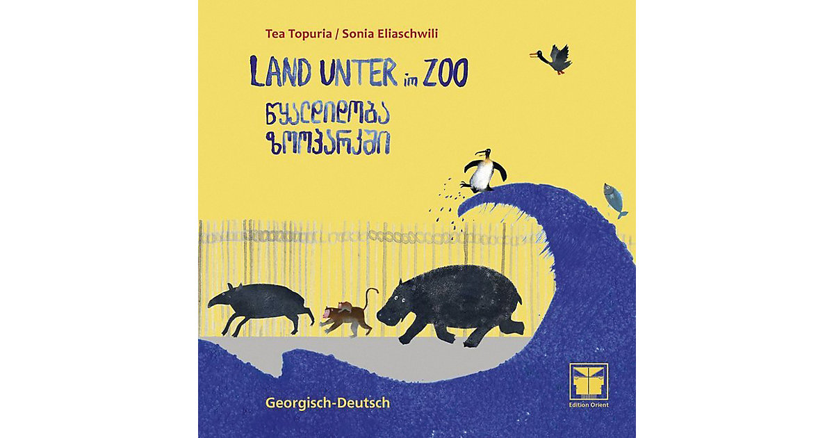 Buch - Land unter im Zoo (Georgisch-Deutsch)