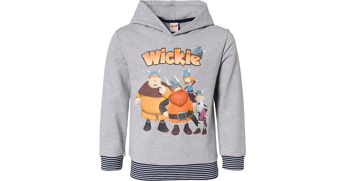 Wickie Sweatshirt mit Kapuze grau Gr. 98 Jungen Kleinkinder