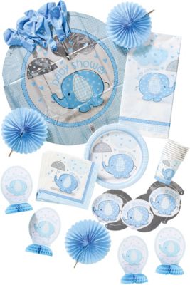 Partyset XXL Baby Shower Boy, 53-tlg. blau