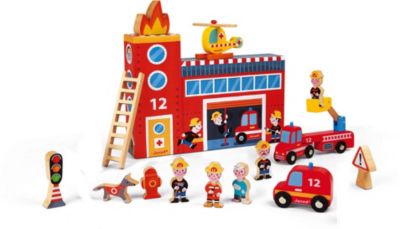 Игровой набор Janod "Пожарные", с деревянными фигурками