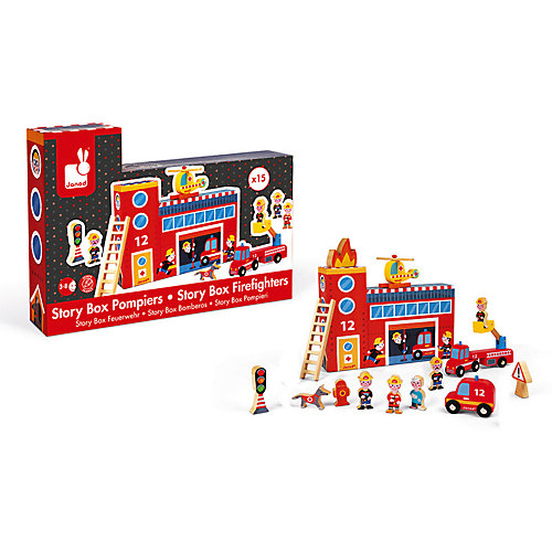 Игровой набор Janod "Пожарные", с деревянными фигурками от Janod