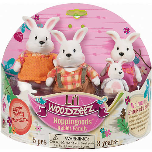Игровой набор Li'l Woodzeez "Семья кроликов" от Li'l Woodzeez