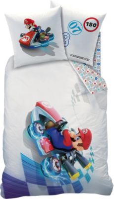 Kinderbettwäsche Mario Kart, Speed, 80 x 80 cm + 135 x 200 cm