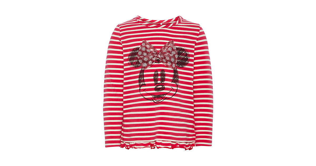 Name it T-Shirt Langärmeliges Minnie Mouse T-Shirts pink Gr. 80 Mädchen Kinder